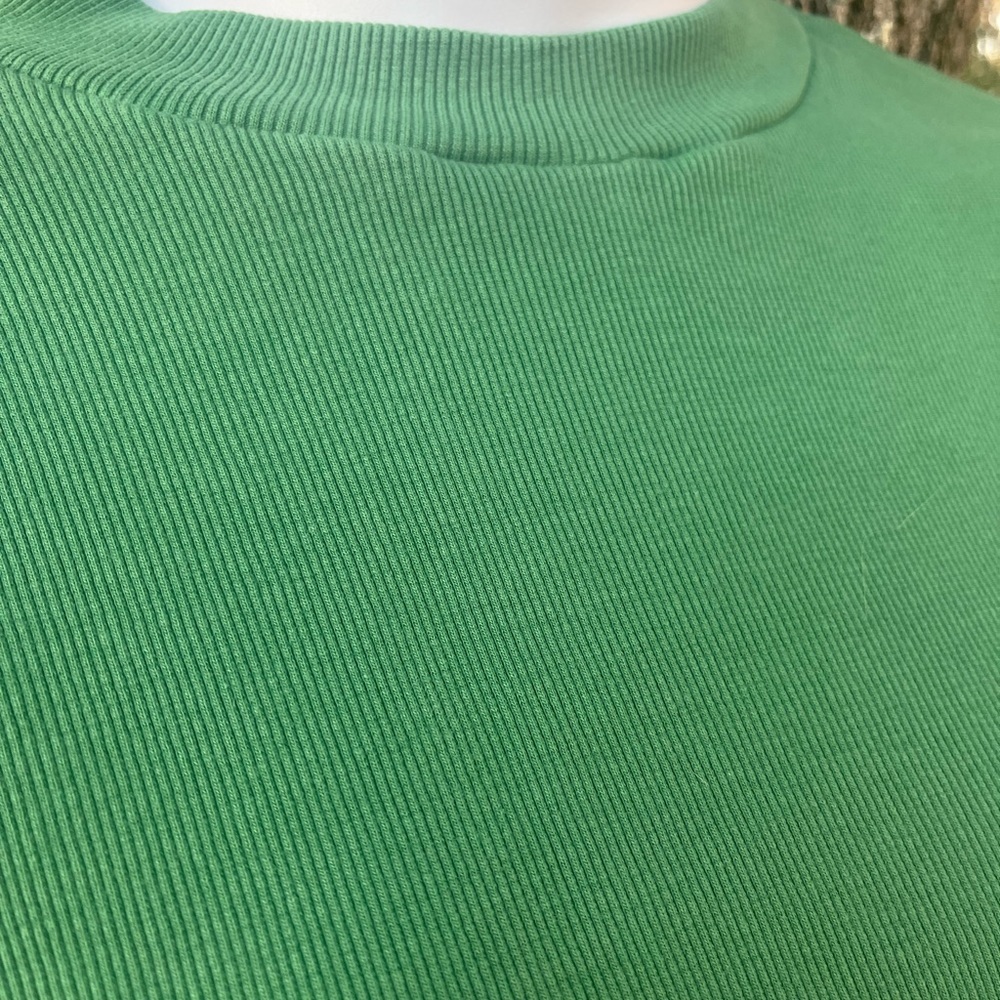 Maeve Green Short Sleeved Ribbed Mock Neck T-shirt size Large - Picture 7 of 11